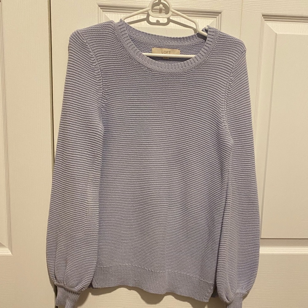 A lavender sweater from The Loft, 100% cotton